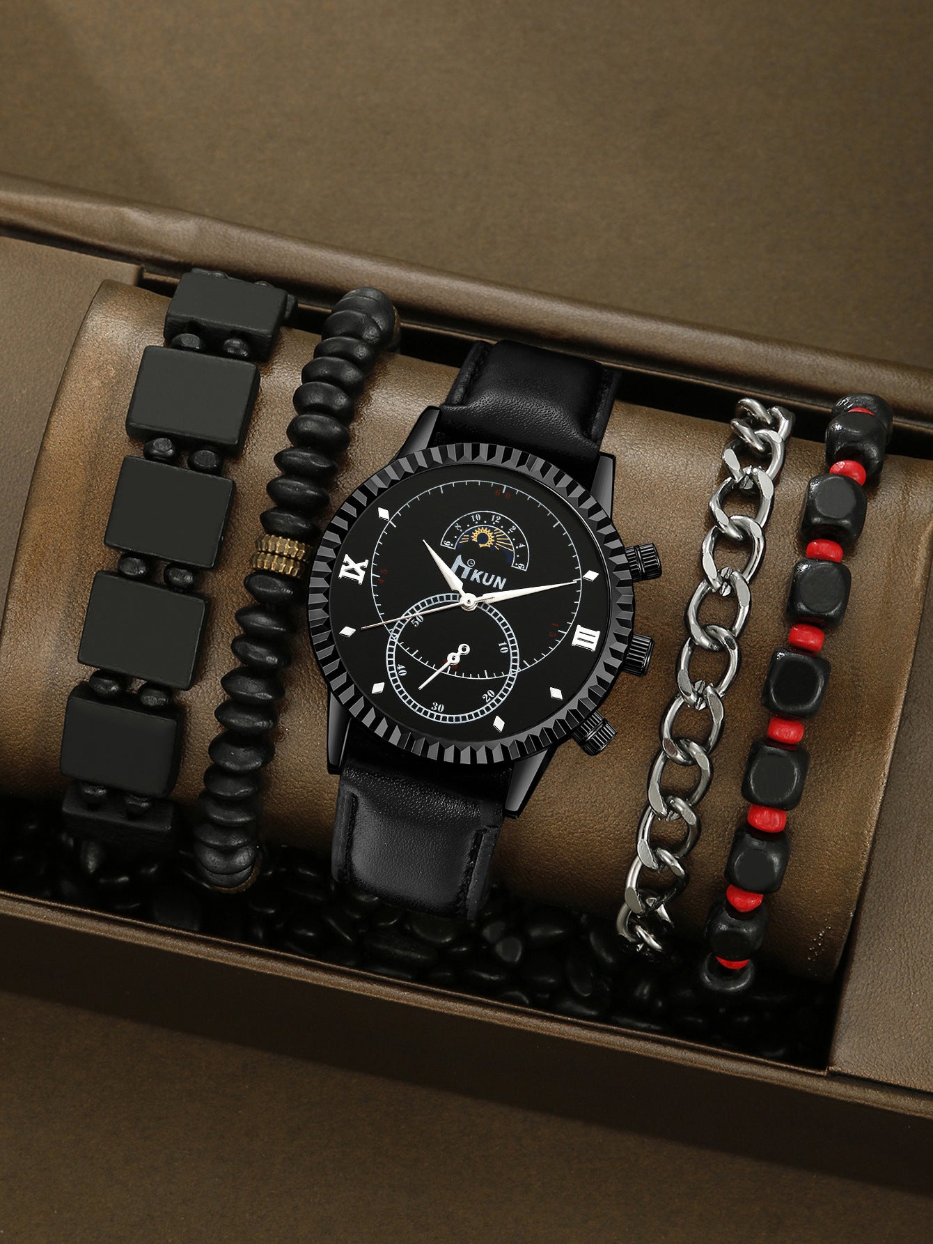 Creative Alloy Watch Sports Bracelet Set