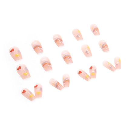 Uñas de ballet de arco iris 