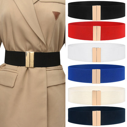 Elastic Simple Ladies Wide Belt