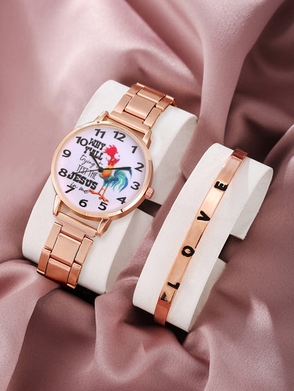Pearl Jewelry Set Quartz Watch