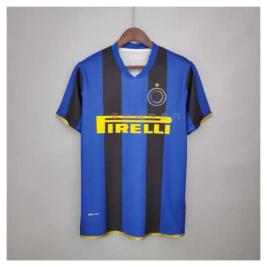 08-09 Inter UCL 10 Crespo 7 Figo Camiseta Retro 