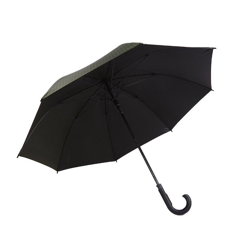 Automatic Long Handle Stripe Umbrella 8 Ribs Business