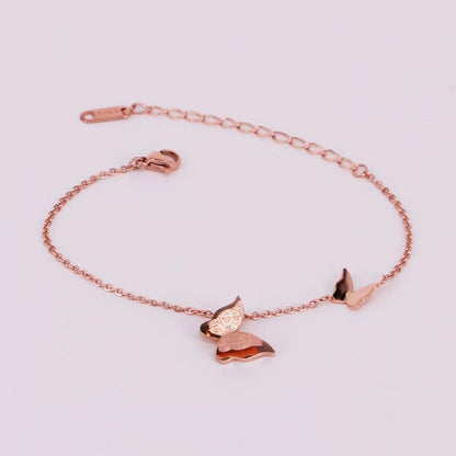 Double Butterfly Titanium Steel Bracelet
