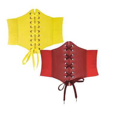 Elastic waist width belt