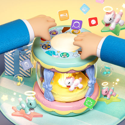 Baby Music Pat Drum Early Education Carousel Hand Drum Recharge