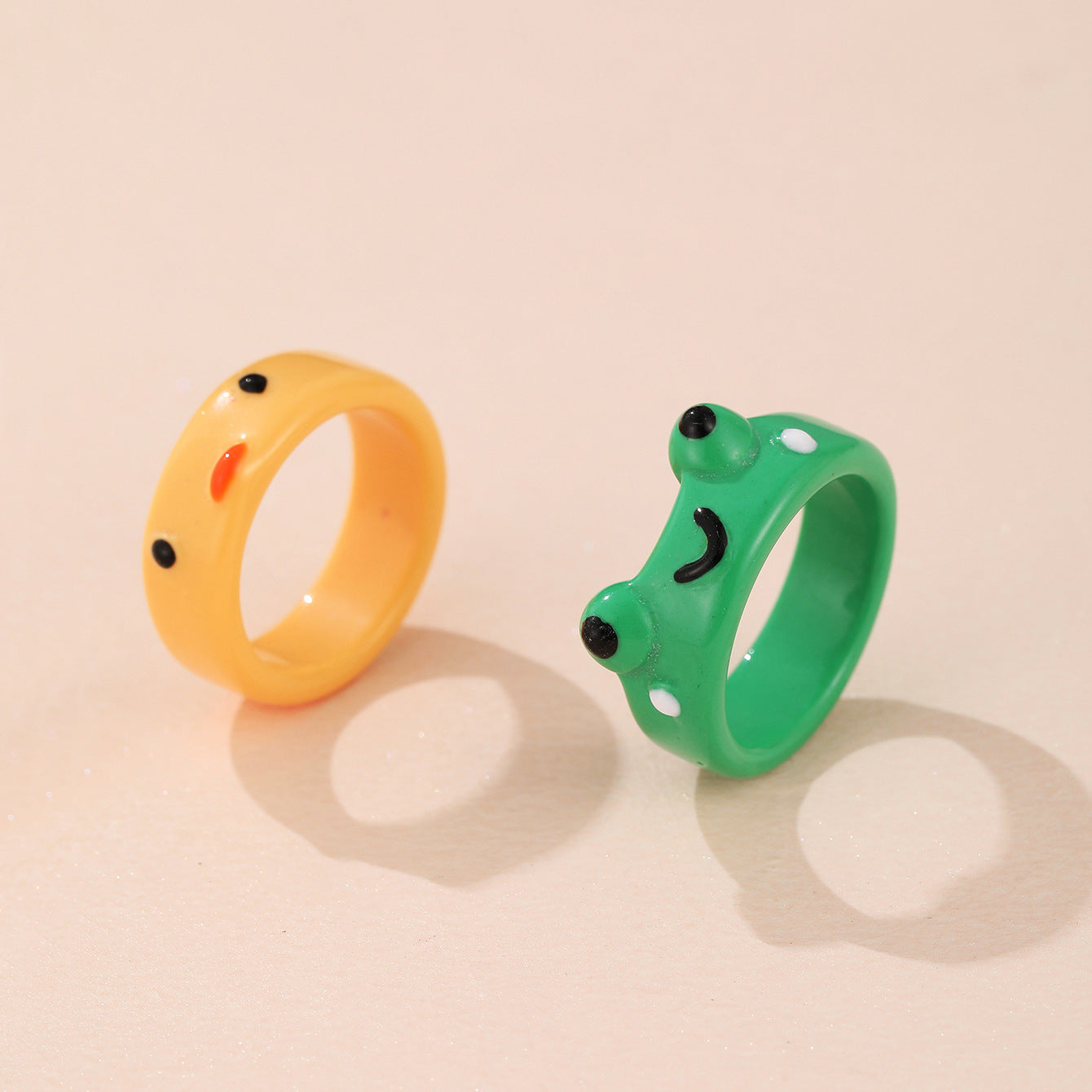 Cute Cartoon Frog Resin Ring