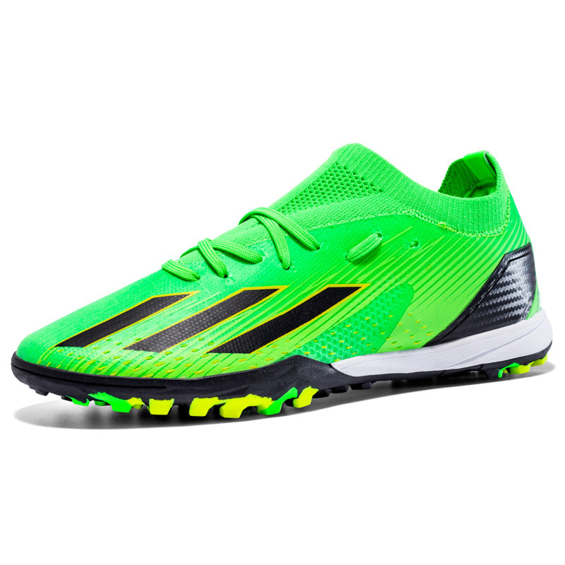 Botas de fútbol para hombre, jóvenes, AG, tacos largos, antideslizantes, duraderas, para entrenamiento 