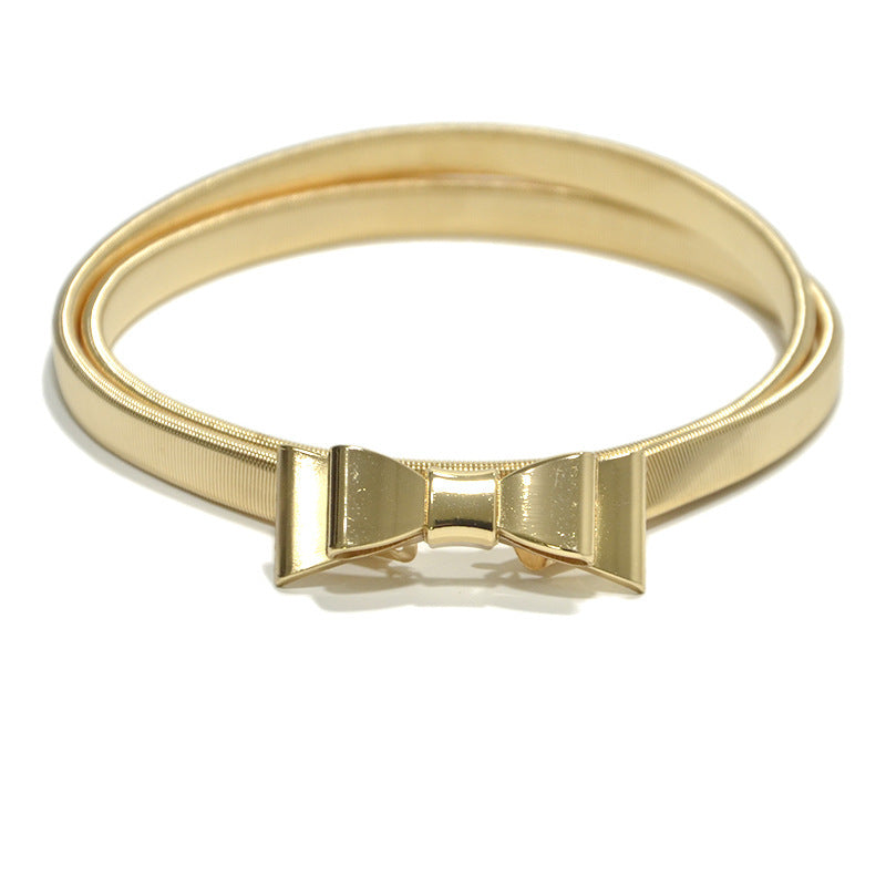 Double ring buckle elastic waist chain