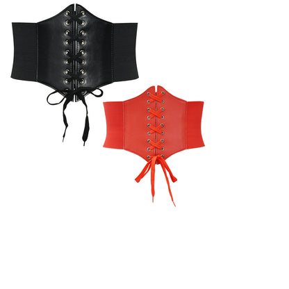 Elastic waist width belt