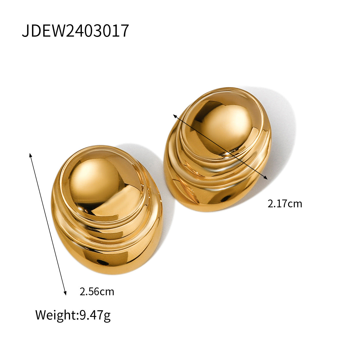 Oval Concave Earrings