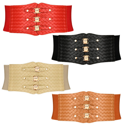 Elastic belt women's wide decoration