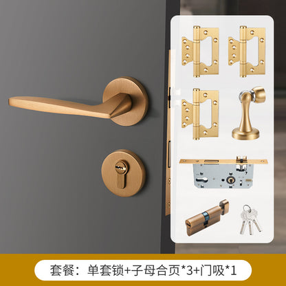 Door lock gold silver door lock