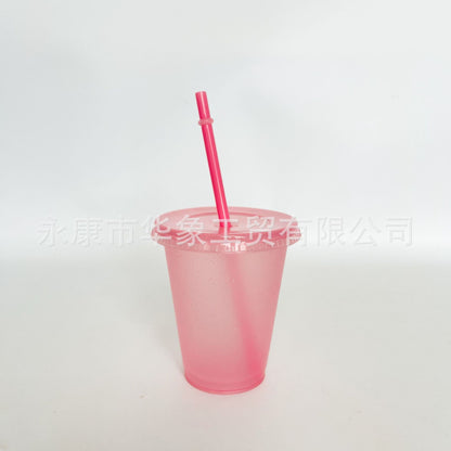 Popular pp glitter plastic cup 16oz