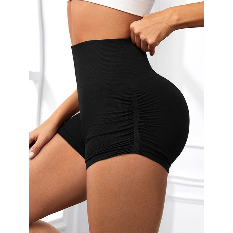 Peach hip fitness shorts women's sports three-point pants