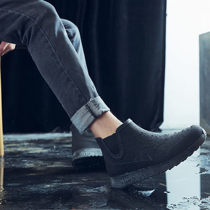 Fashion rain shoes fishing waterproof shoes men