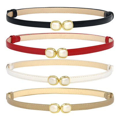 Patent leather belt woman