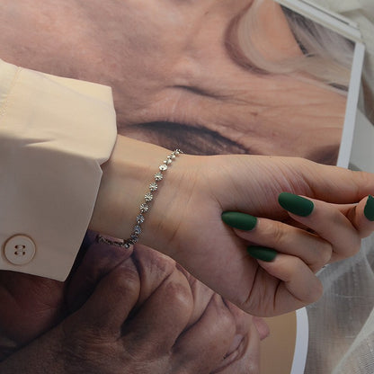 Disc split pattern titanium steel necklace