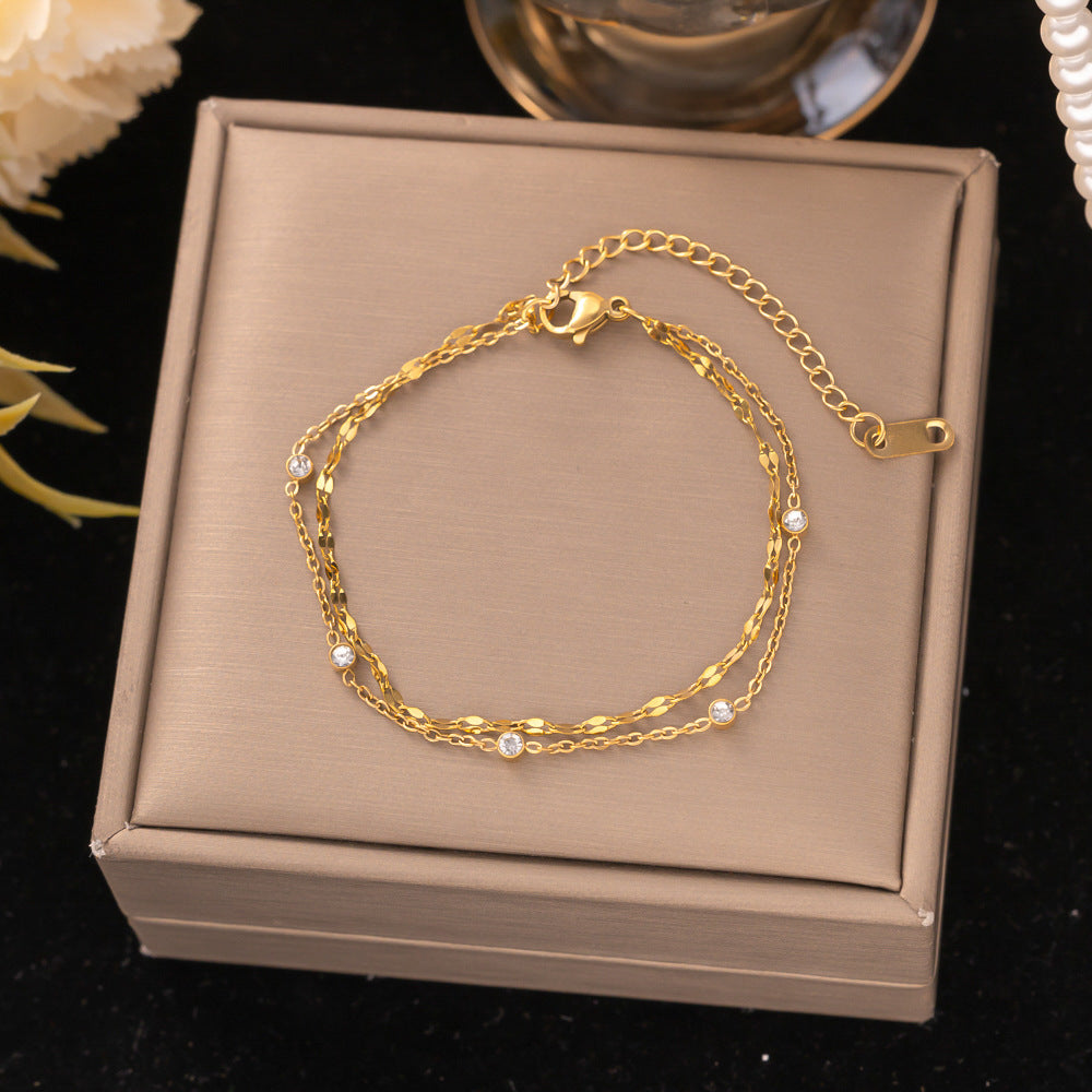 18K Gold Titanium Steel Bracelet