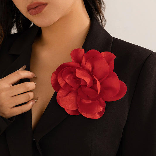 Pin dual purpose rose corsage brooch
