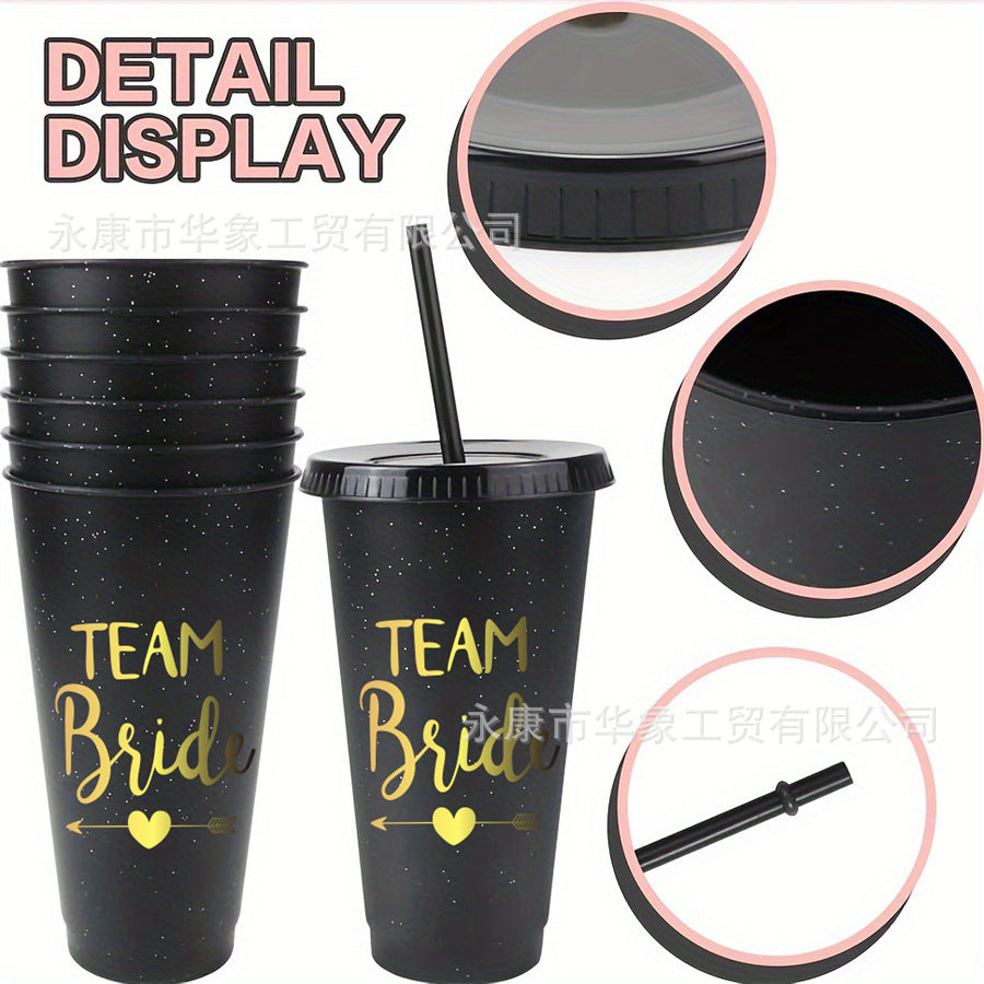 24Oz plastic cup with glitter LOGO