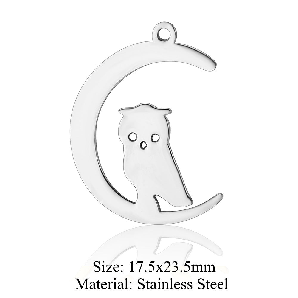 5 pcs/titanium steel pendant pigeon owl dolphin