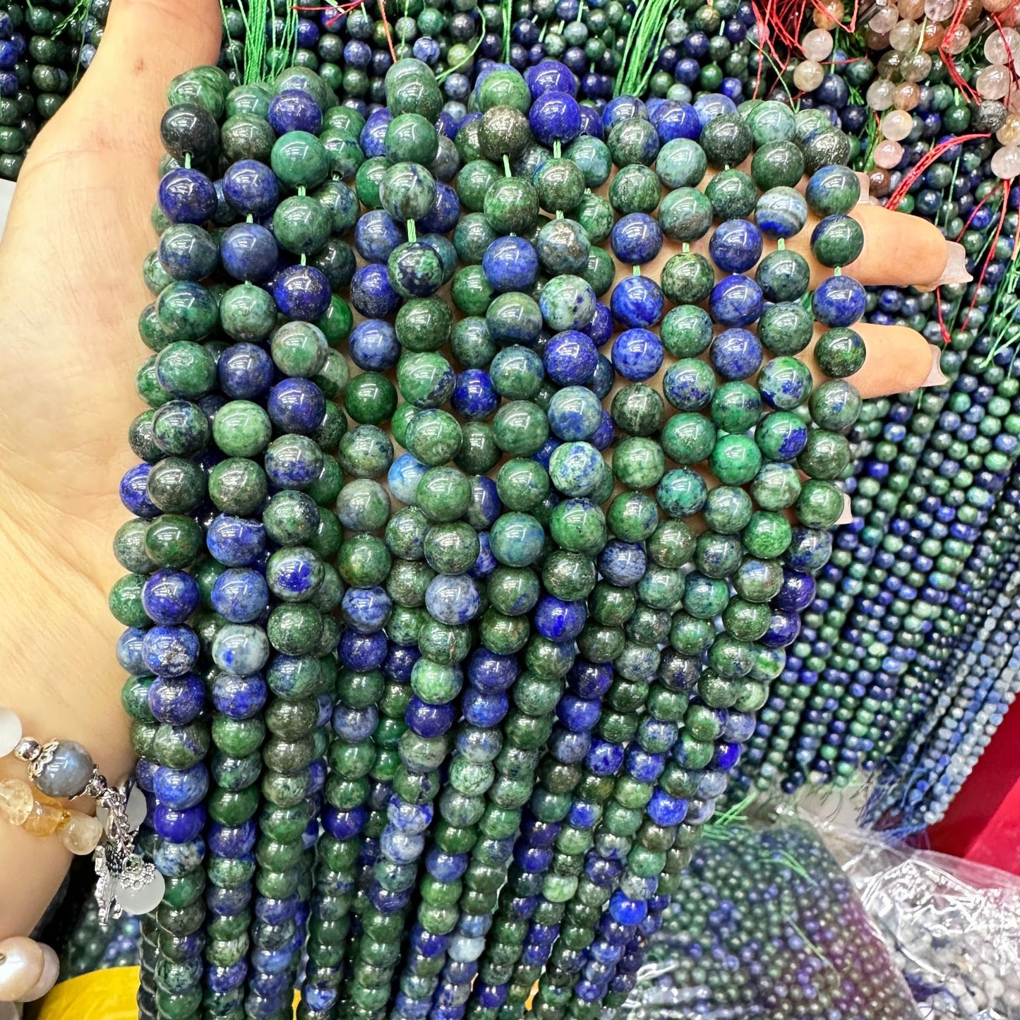 6-10mm Phoenix Lapis Lazuli Loose Beads