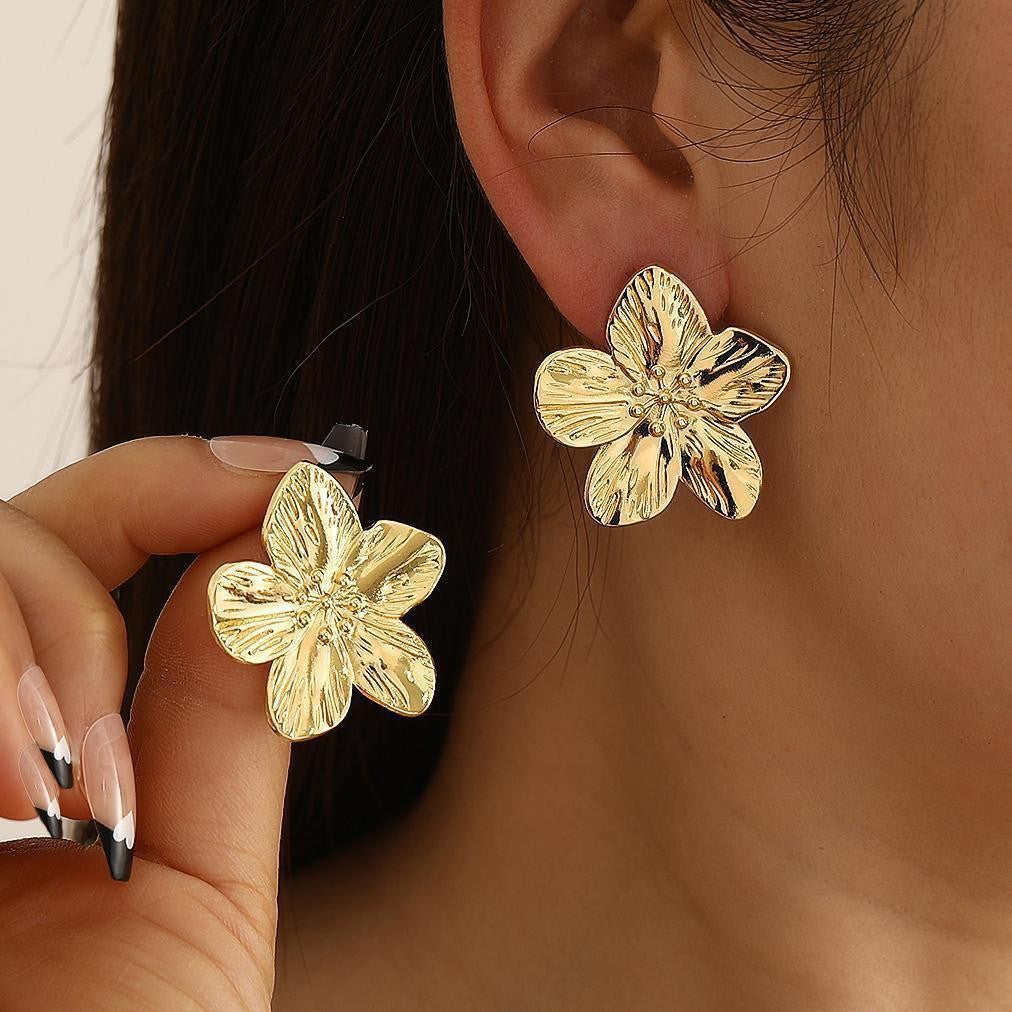 Liquid Petal Drop Earrings