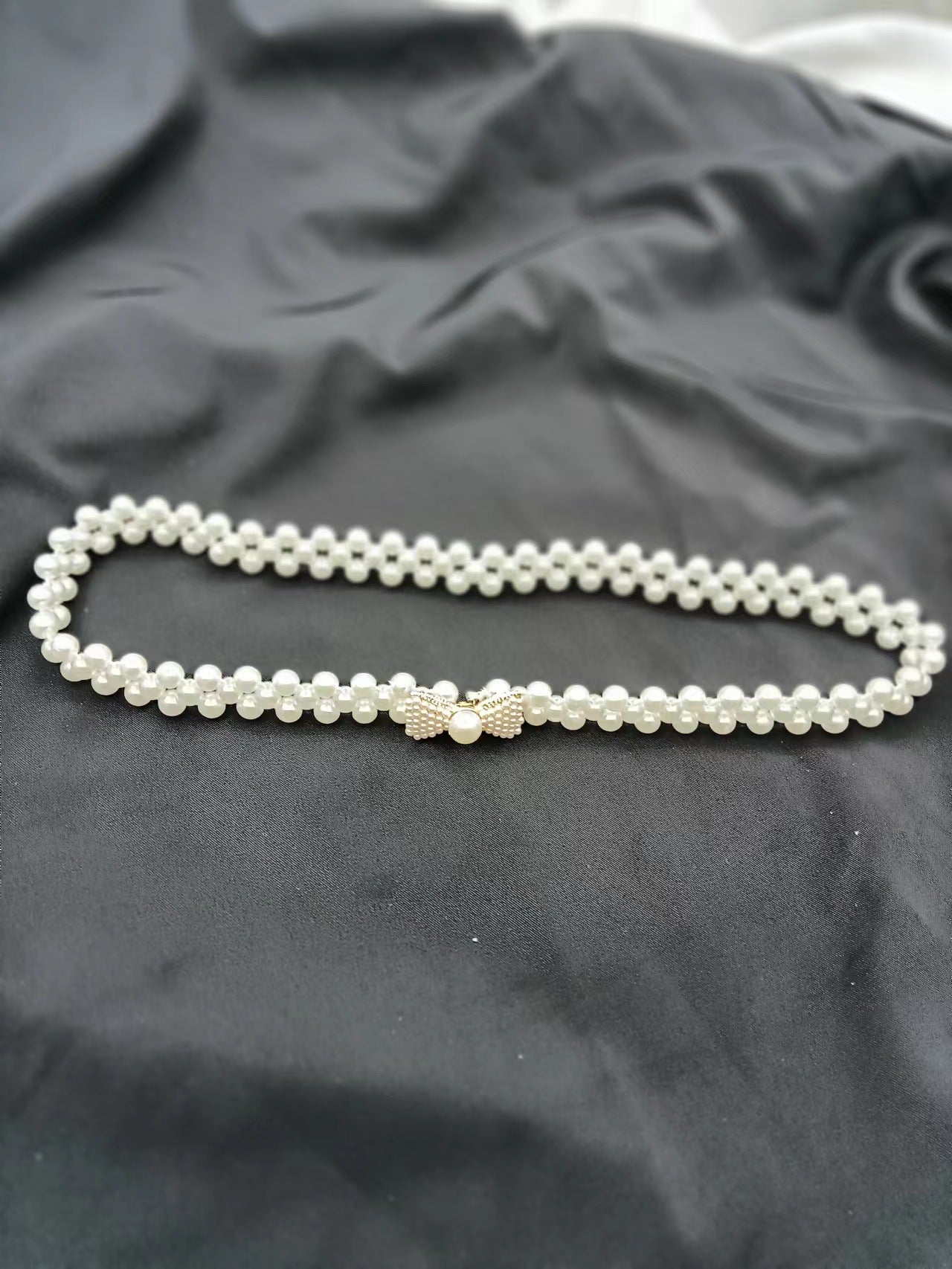 French Vintage Pearl Belt