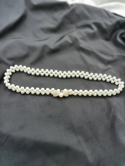 French Vintage Pearl Belt