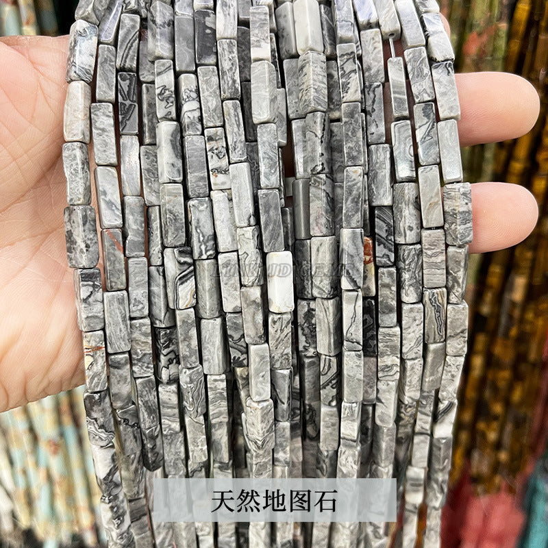 4 * 13Mm crystal agate square loose beads