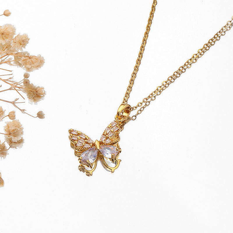 Titanium Steel Copper Pendant Necklace