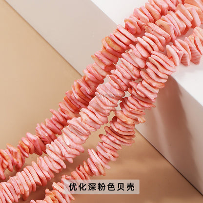 Cuentas espaciadoras cuadradas de concha de color 