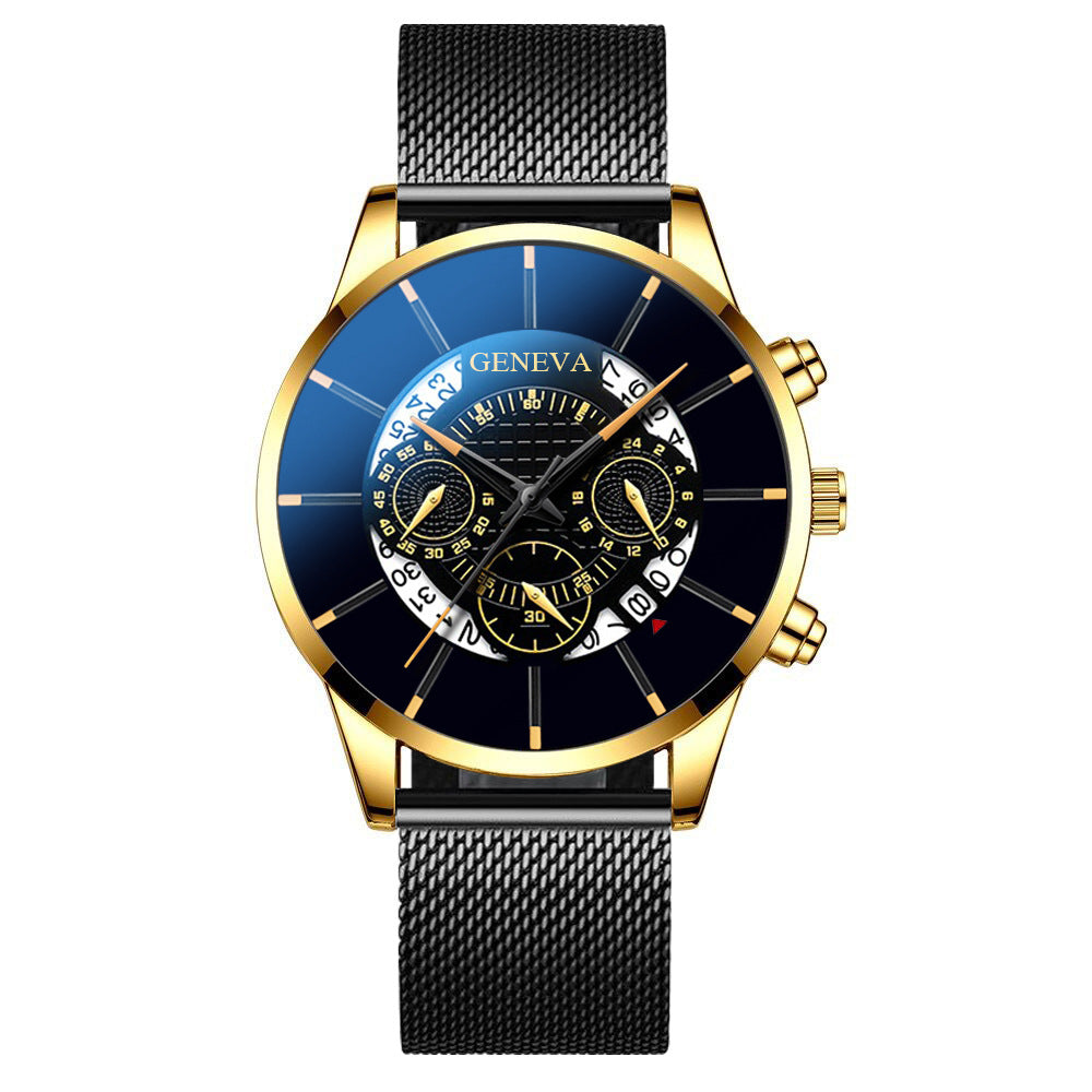 GENEVA watch men's steel belt