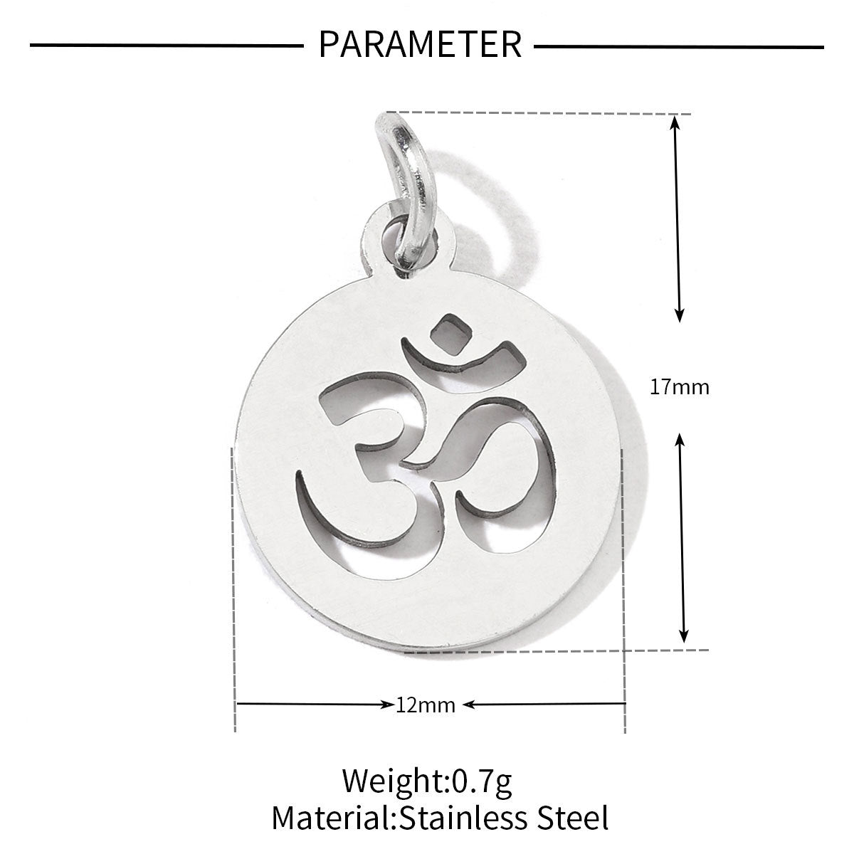 20 pcs/pack dog's paw flower sun titanium steel DIY pendant