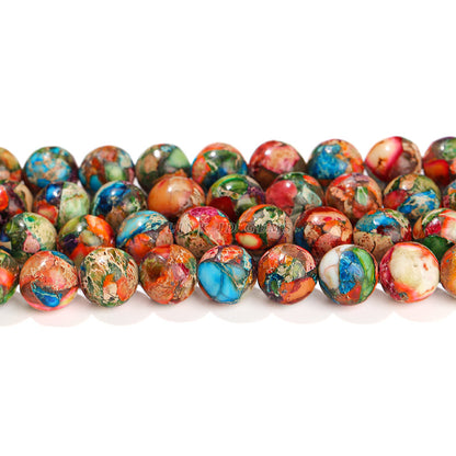 Optimized colorful emperor stone loose beads