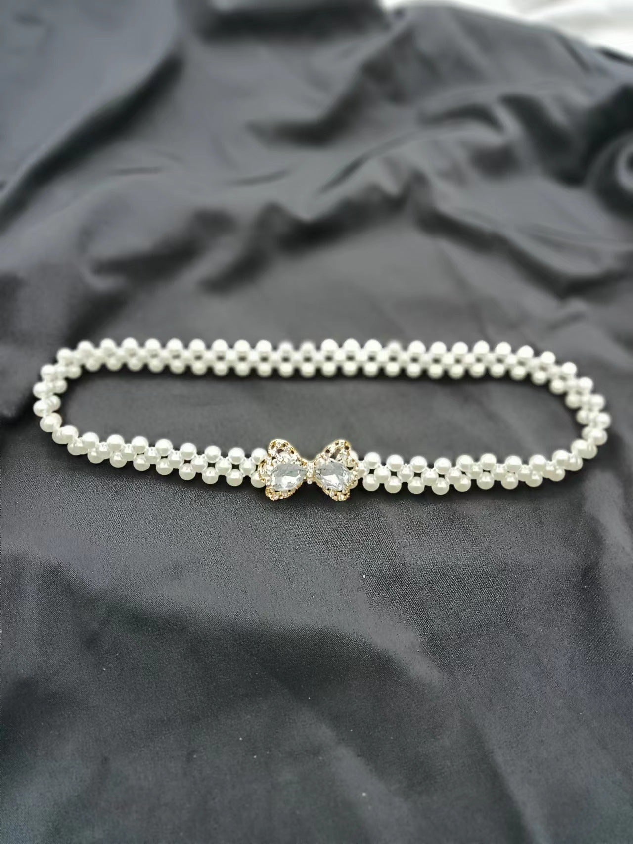 French Vintage Pearl Belt