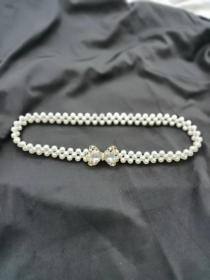 French Vintage Pearl Belt