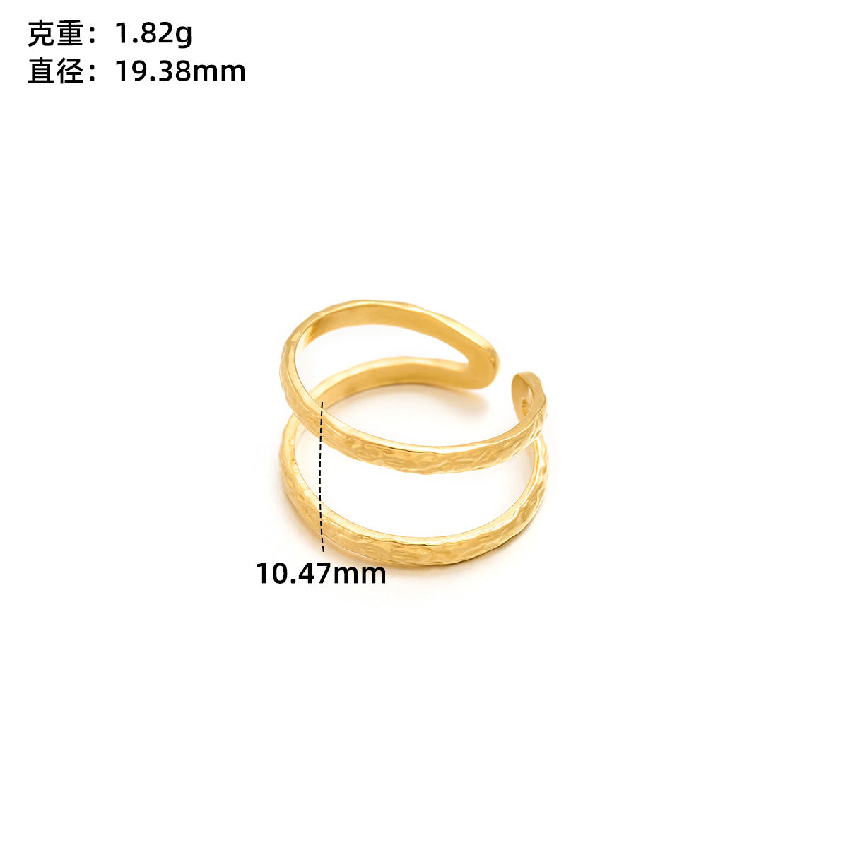 Stainless steel love open ring