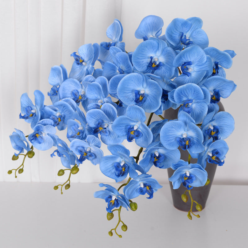 Orquídea Phalaenopsis de 9 cabeças com flor artificial única 