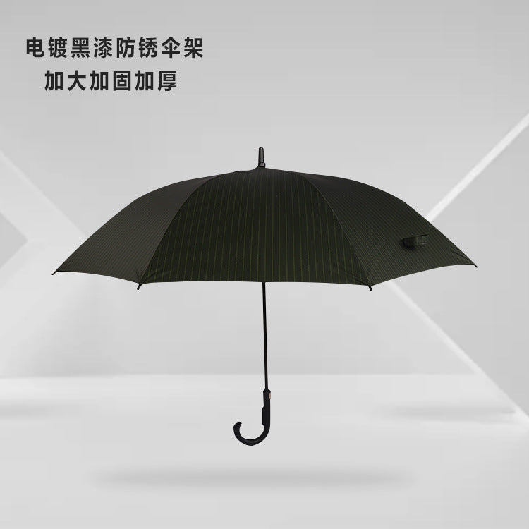 Automatic Long Handle Stripe Umbrella 8 Ribs Business