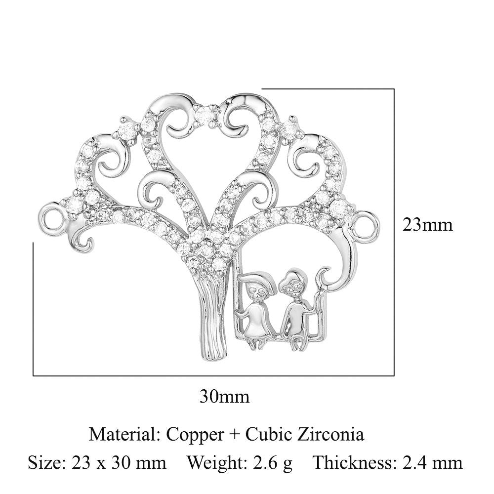 Copper zircon DIY jewelry accessories dripping love