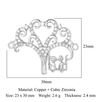 Copper zircon DIY jewelry accessories dripping love