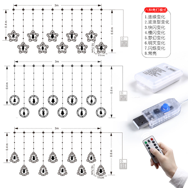 Christmas decoration store LED string lights star lights