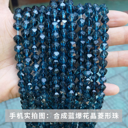 Crystal Diamond Cut Rhombus Beads Loose Beads