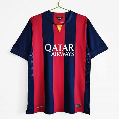 14-15 UCL Barca Home 10 Messi Neymar 9 Su¨¢rez Classic Jersey