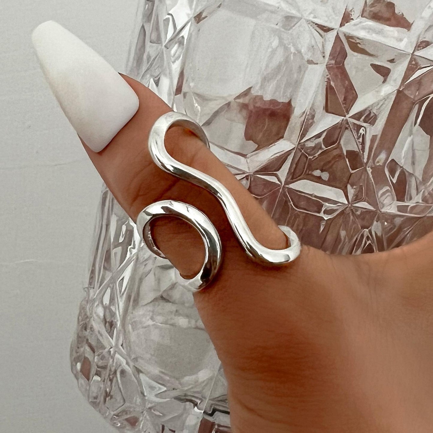 Irregular Line Open Ring