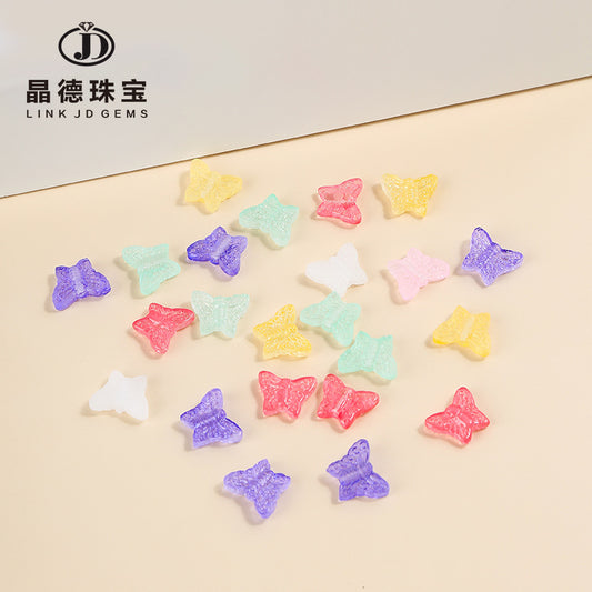 Cristal checo multicolor de 12 mm con agujeros 