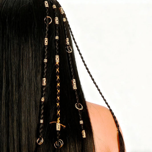 43Pcs DIY Dreadlock Hair Extension Rings