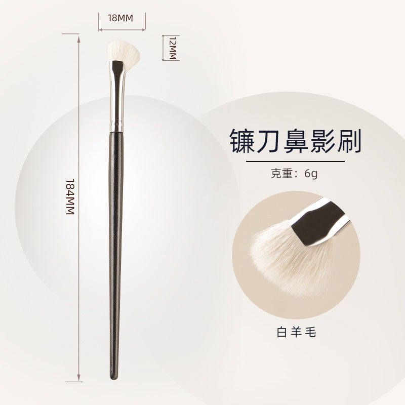 Starry Sky Single White Goat Hair Scythe Nose Contour Brush