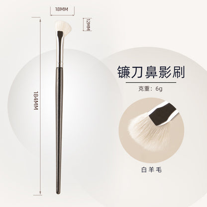 Starry Sky Single White Goat Hair Scythe Nose Contour Brush